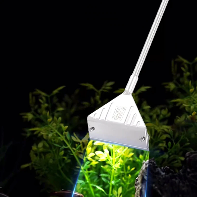 Aquarium-Algenentferner aus Edelstahl, Drei-in-Eins-Set mit Netzbeutel, Reinigungsbürste, Flachbürste zur Algenentfernung, Fischbecken-Reinigungswerkzeug für Zuhause – Detail 3