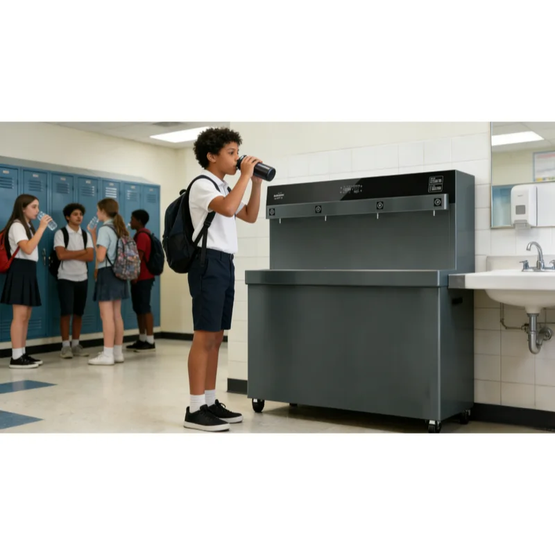 Commercial Office School Use Stainless Steel Compressor Hot And Cold Freestanding Water Dispenser With RO Filtration System
