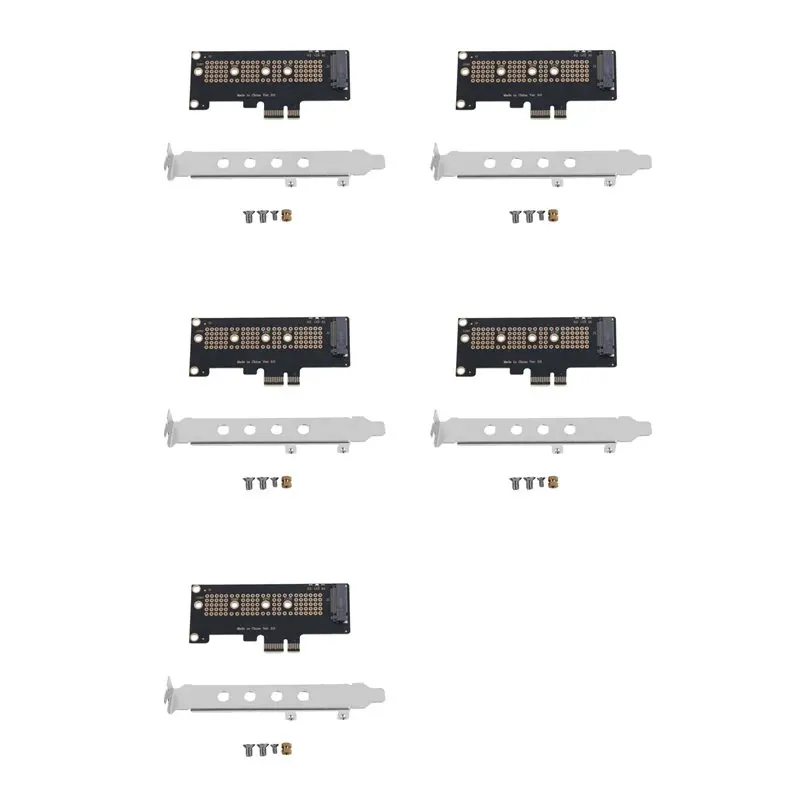 EYELNEW 5X M.2 NVME SSD To Pcie 4.0 Adapter Card 64Gbps M-Key Pcie4.0 X1 For Desktop PC PCI-E GEN4