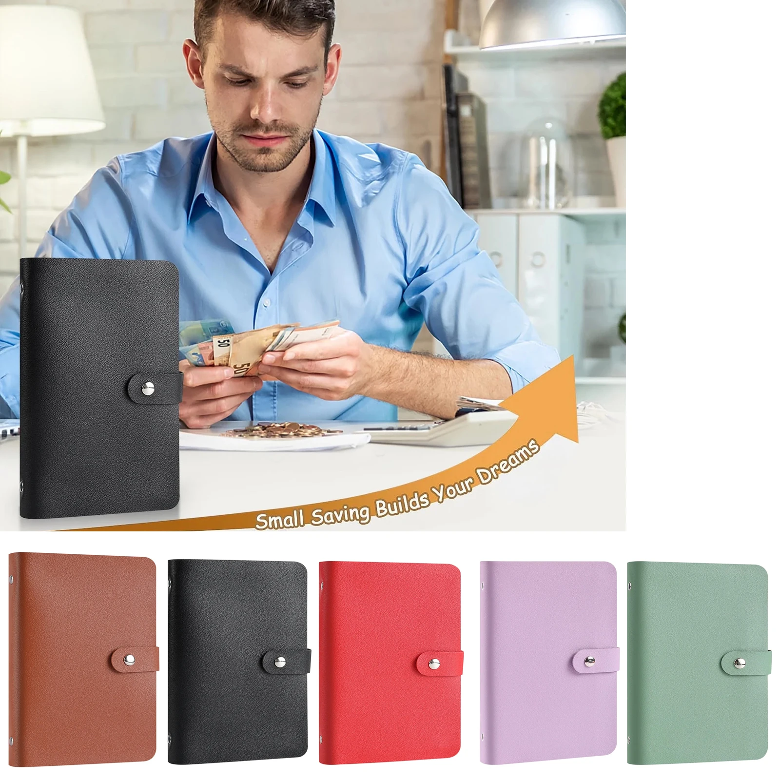 

Книга для сбережений (1 шт.) с 100 конвертами для челленджа по экономии денег, включает в себя папку для сбережений с 100 предварительно пронумерованными карманами.