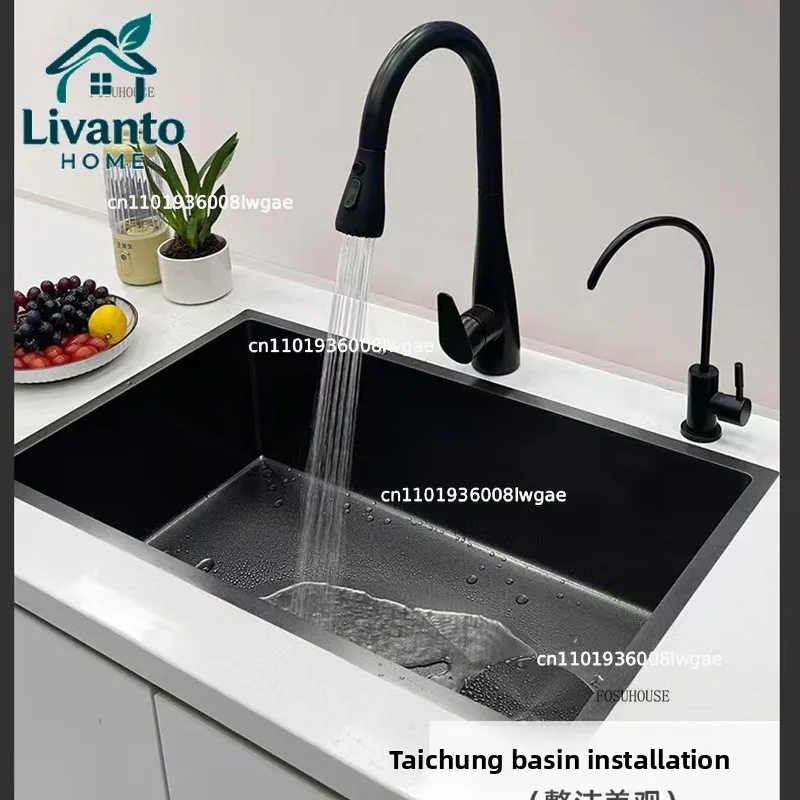 

European High Quality Sink for Kitchen Metal Honeycomb Embossed Scratch-resistant Kitchen Sinks Simple Design Sinks for Balcony