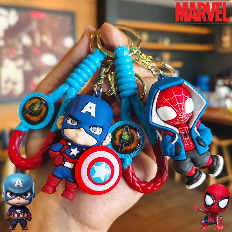 BeastKingdom Marvel 시리즈 스파이더맨 간단하고 세련되고 귀여운 만화 실리콘 그림 휴대용 키 체인 장식 펜던트