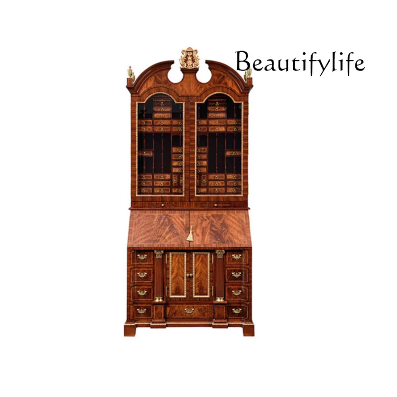 Light luxury large bookcase New Chinese classical decoration display cabinet Villa large apartment designer style advanced