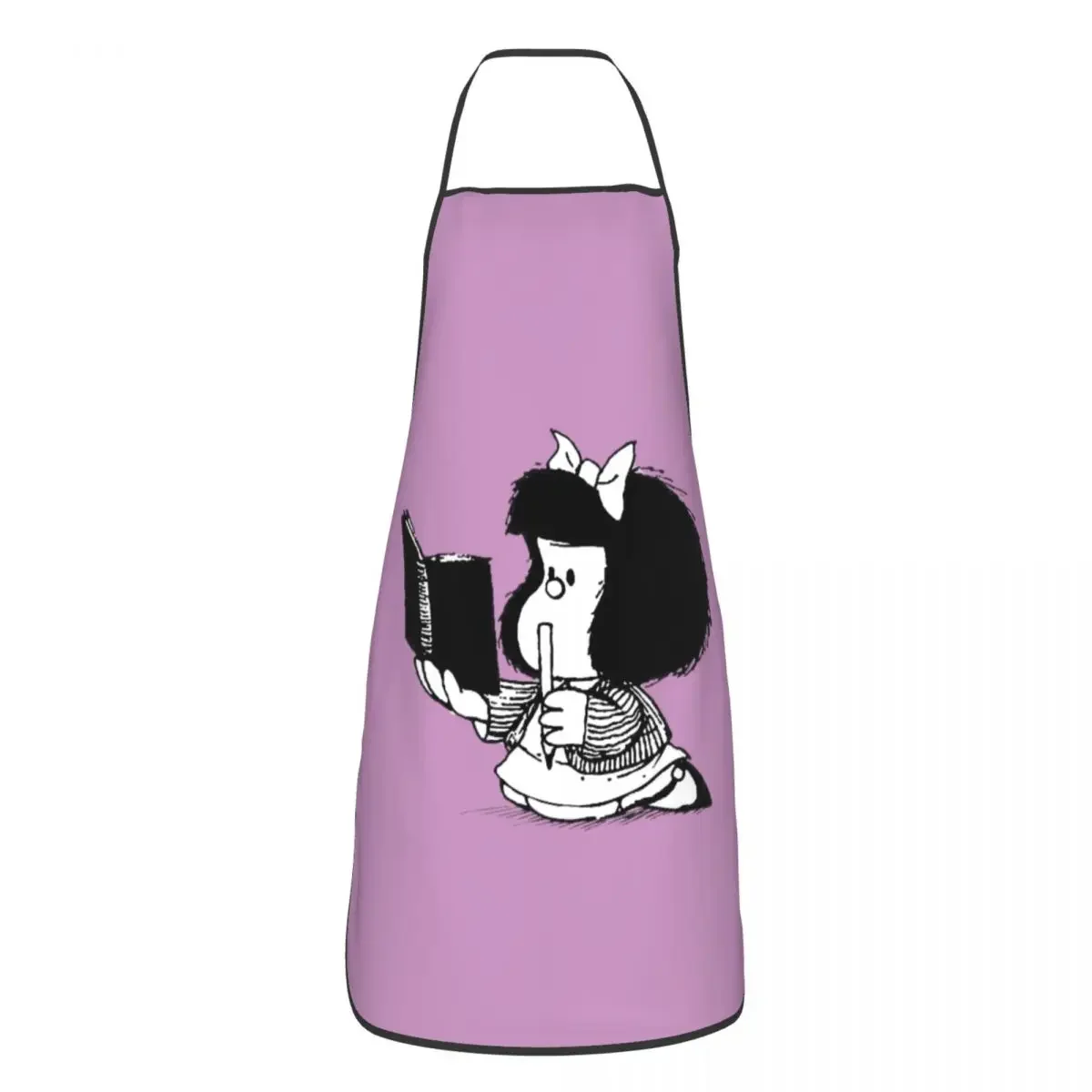 Mafalda With Notebook Aprons for Women Men Quino Comic Cartoon Adult Unisex Kitchen Chef Bib Tablier Cuisine Cooking Baking