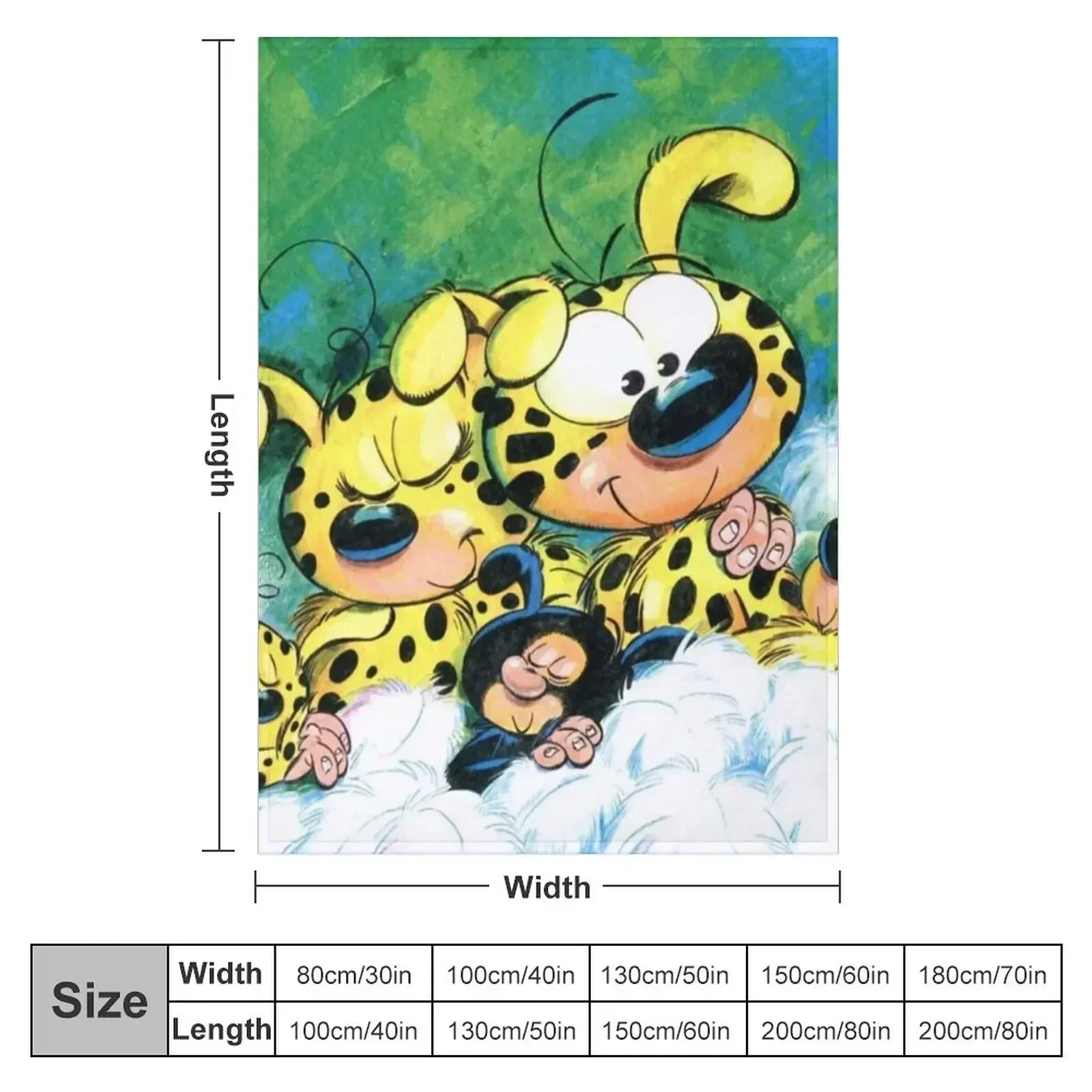 Marsupilami with family sleeping Throw Blanket couch cozy soft plush fuzzy picnic outdoor blanket