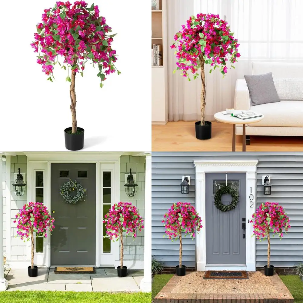 

Искусственное дерево бугенвиллии высотой 4,5 фута для декора внутри и снаружи помещений