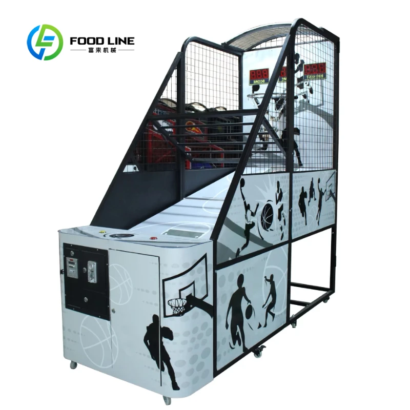 Customized Coin Operated Arcade Basketball Machine Indoor Street Basketball Shooting Game with LED for Amusement Game