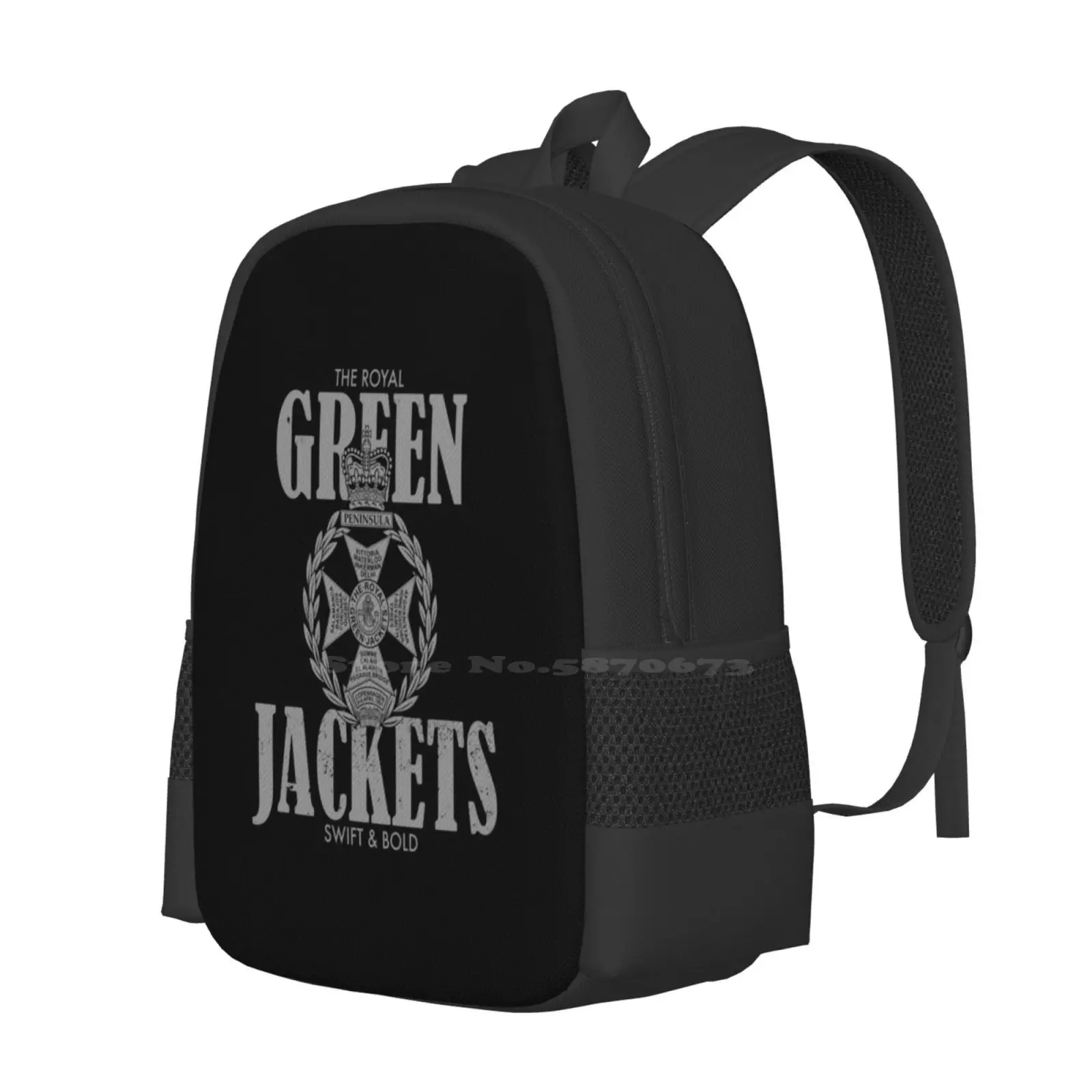 Koninklijke Groene Jassen (Distressed) 3D-printrugzak Studententas De Lichte Divisie Celer Et Audax Swift En Gedurfd 1e