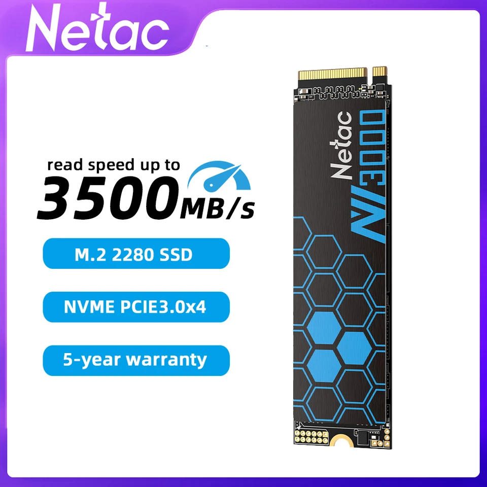 Netac NV3000 SSD M2 NVMe 3500MB/s PCIe 3.0 HD 250GB 500GB 1TB 2TB