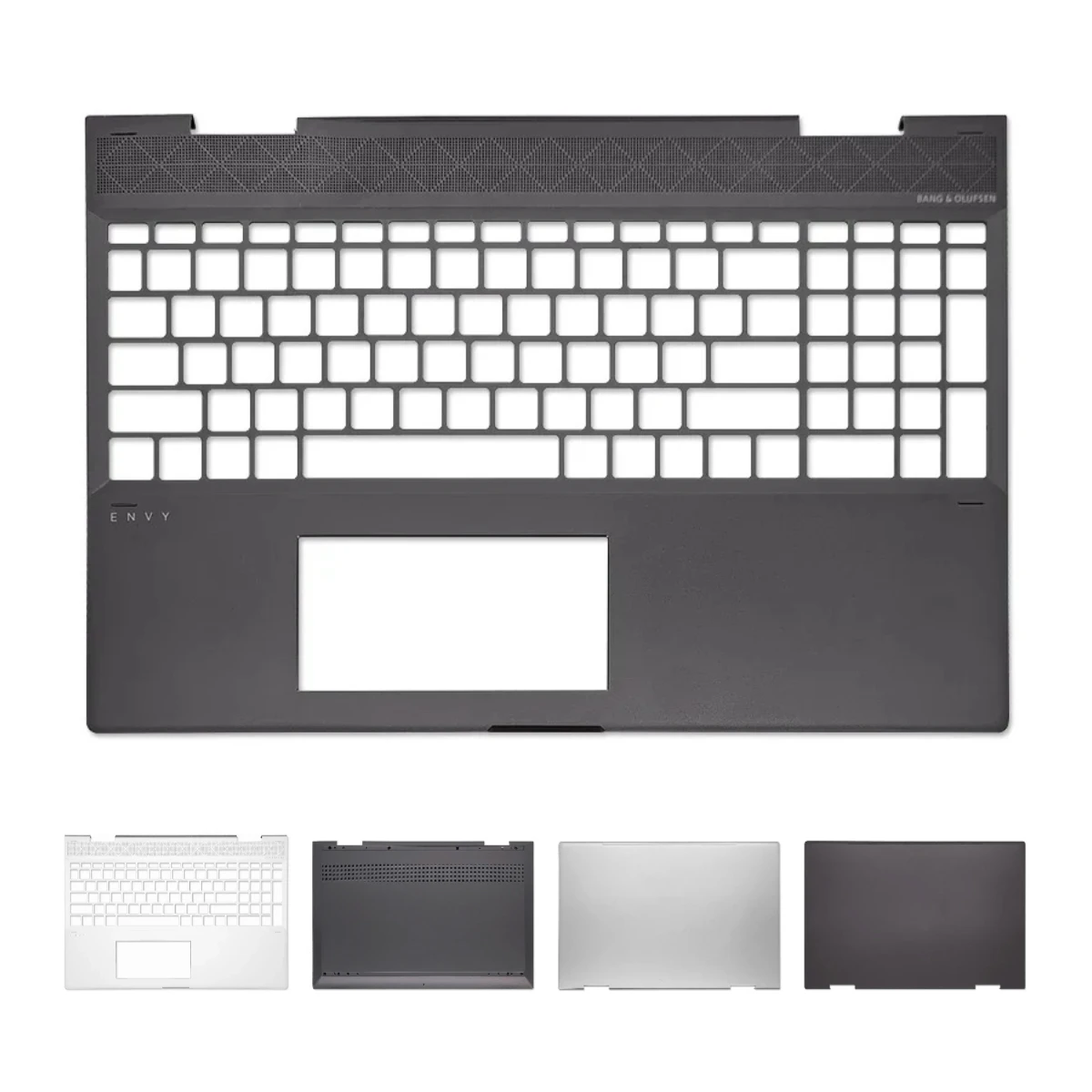 Compatible with ENVY x360 15-CN, TPN-W134, 15-CP, 15-AG: Laptop LCD Top Cover, Screen Bezel, Palm Rest, Hinge, and Bottom Base