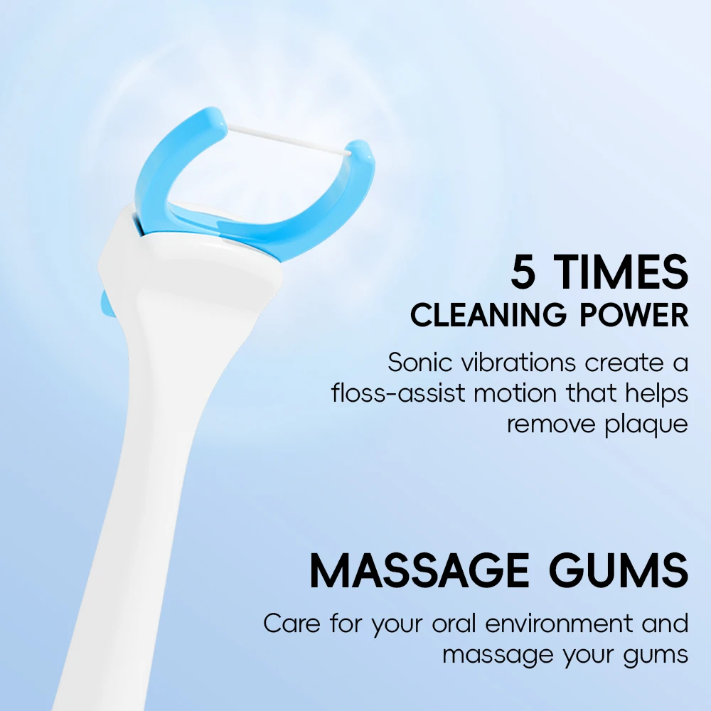 متوافق مع مقبض فرشاة الأسنان الكهربائية من فيليبس سونيكير، رؤوس فرشاة فلوسر البديلة، 20 قطعة من رؤوس استبدال الخيط