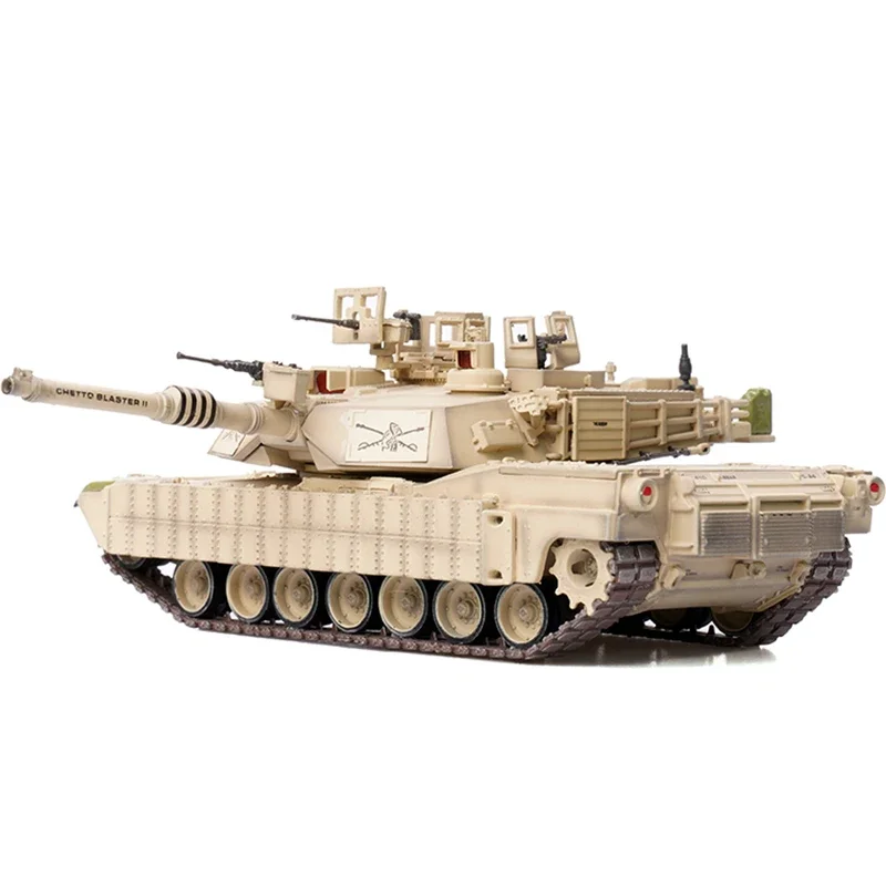 1:72 Scale Diecast Alloy M1A2 TUSK1 AbramsM1 Tank Model Militarized Combat Track Type Classics Adult Gifts Toys Static Display