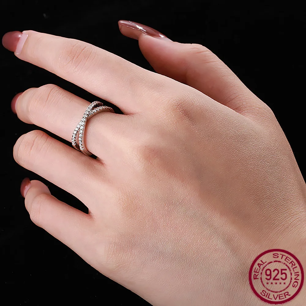 S925 Women's Design Sense Silver Ring Personalized Cool and Brilliant Style Women's Diamond Jewelry Wholesale