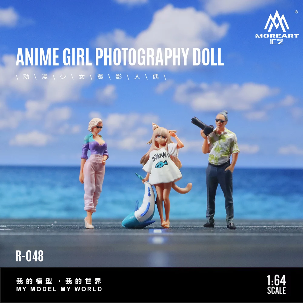 

More Art 1:64 Animation Girl Photography Doll Set, Resin Decoration Figure Model for Gift&Display&Collection