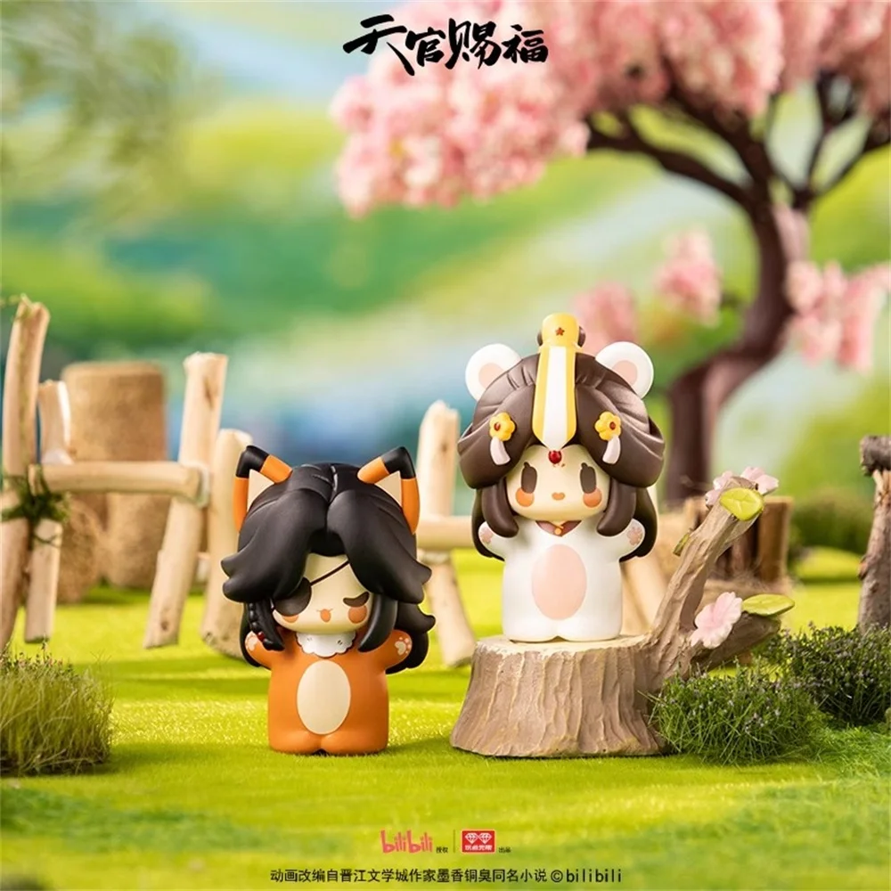Anime tgcf tian guan ci fu xie lian hua cheng nan feng fu yao dos desenhos animados ponta do dedo animal de estimação pvc fantoche de dedo figura boneca brinquedo oficial