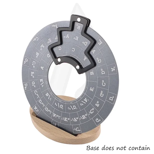 Imagen 2 del producto Herramienta de melodía de Metal, círculo de aleación de aluminio de quintos, rueda redonda, juguetes de iluminación musical, rueda de acordes, accesorios de instrumentos musicales