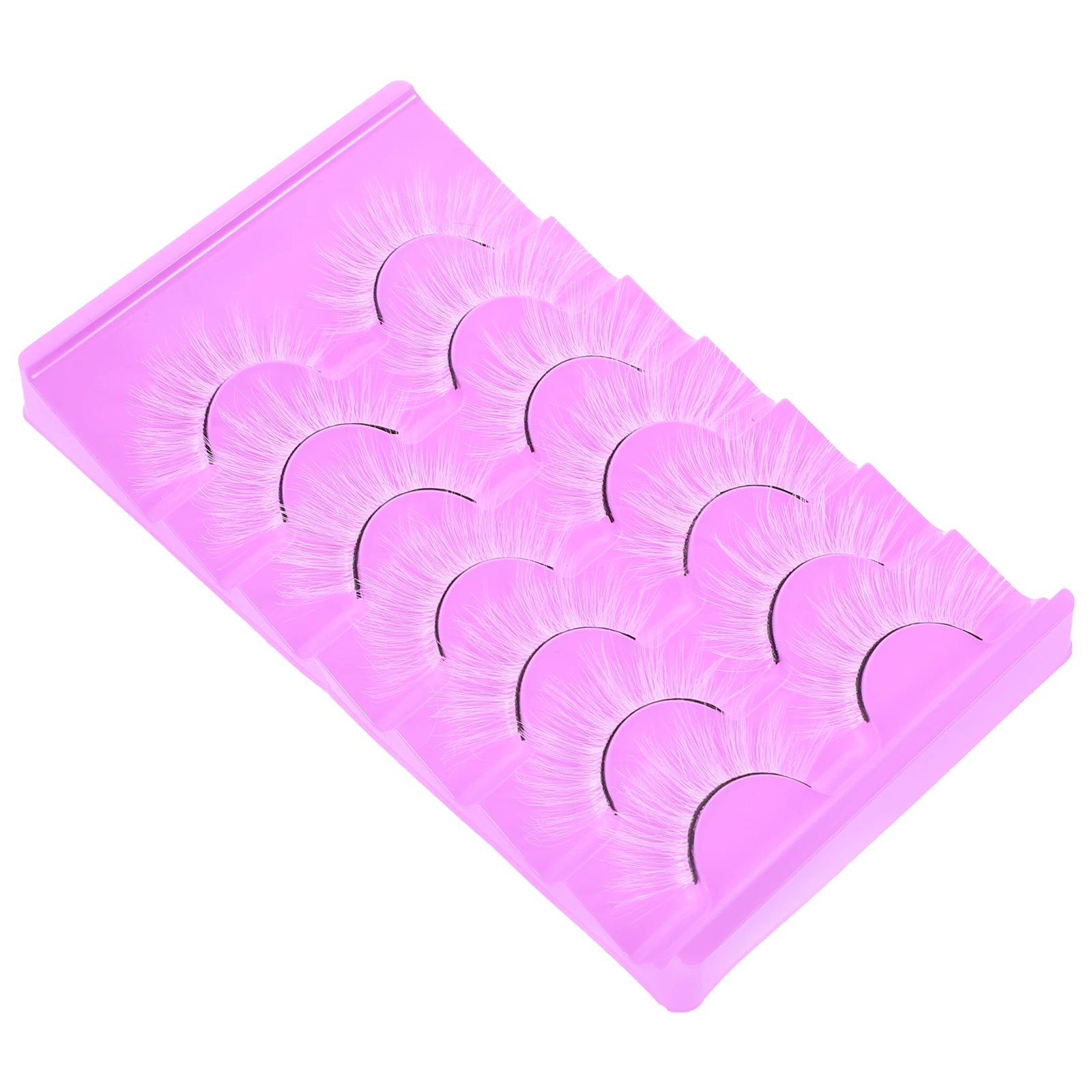 

Fake Eyelashes White False Lashes for Women Natural Look Curved Design Easy Wear European American Style Cosplay Party