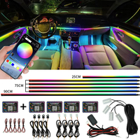 Symphony Car Ambient Lights Kit 18 in 1 LED Interior RGB APP Control Acrylic Guide Strip Light Auto Atmosphere Lamp