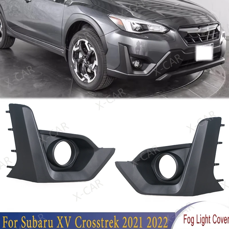 Car Front Bumper Fog Lamp Frame Trim Cover Foglight Decoration Cap Lid 57731FL860 57731FL870 For Subaru XV Crosstrek 2021 2022