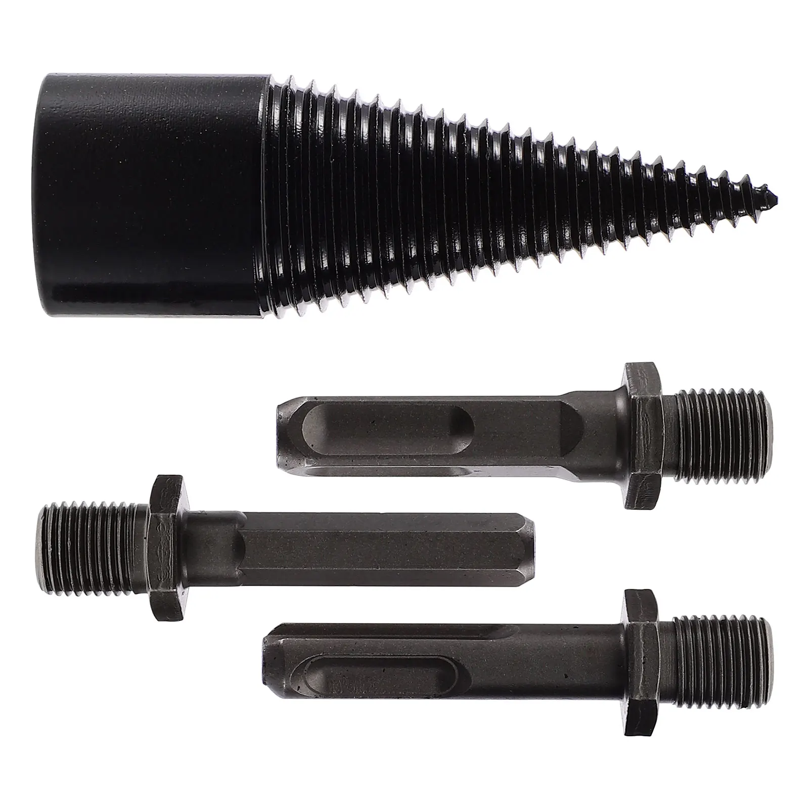 

High Carbon Steel Wood Drill Bit Set Hexagonal Firewood Splitter Ultra Hardness Wear Resistant Woodworking Tool