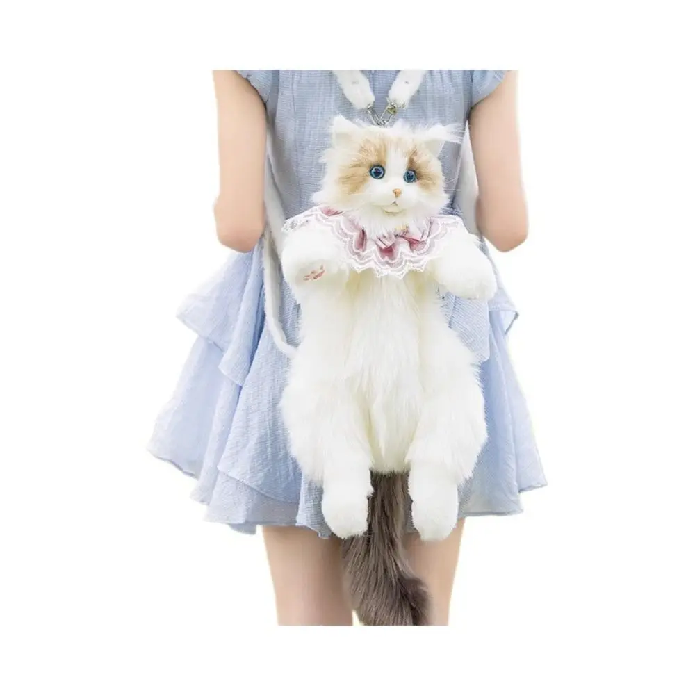 2024 Plush Ragdoll Bag Cartoon Cute Cat Backpack Large-capacity SchoolBag