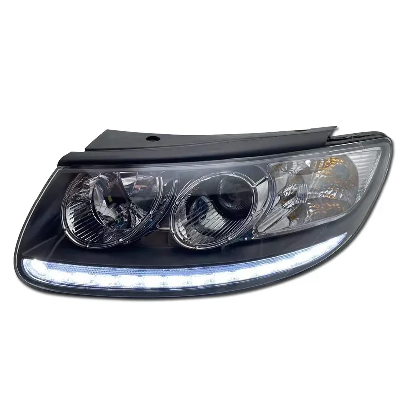 Headlight headlamp assembly for Hyundai SantaFe 06-12 angel eye lens low and high beam turn signal car accessories