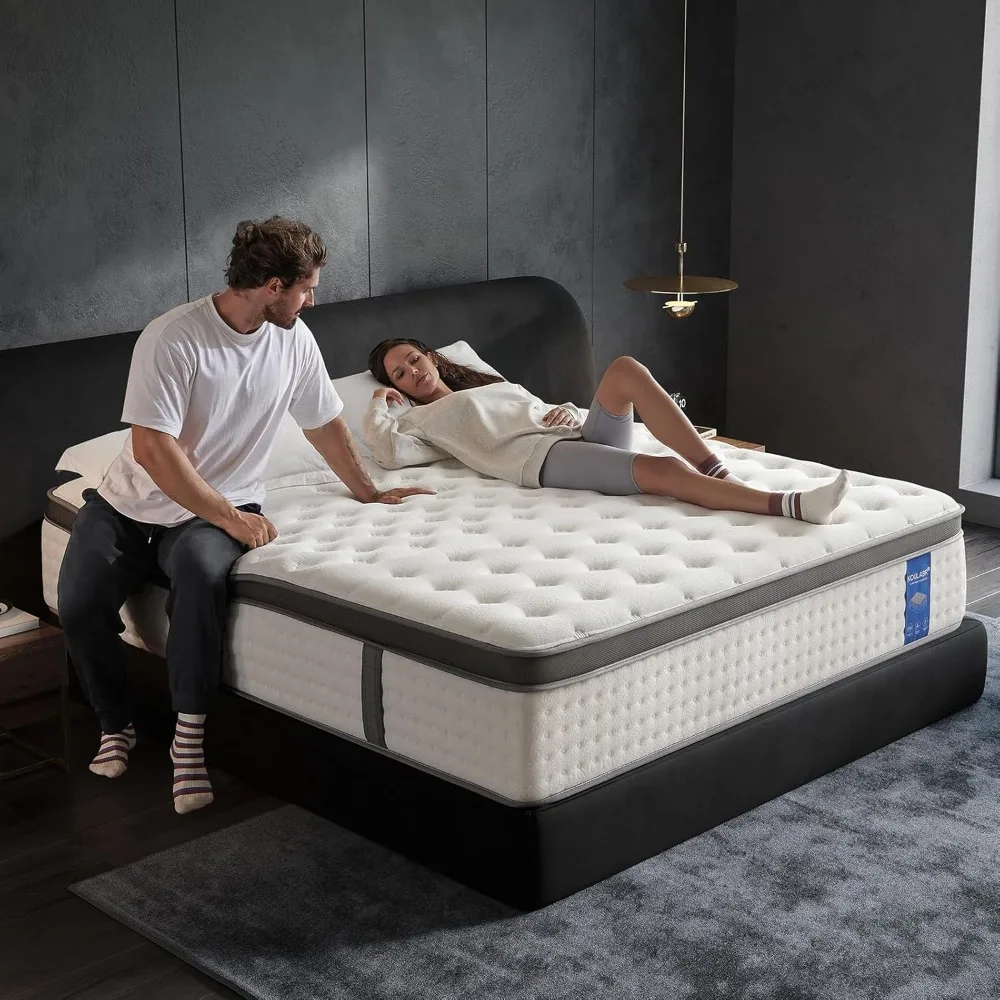 

Queen Mattress,14 Inch Size Mattresses in a Box,Memory Foam Hybrid Mattress, Individual Pocket Spring for Motion Isolation &Zone