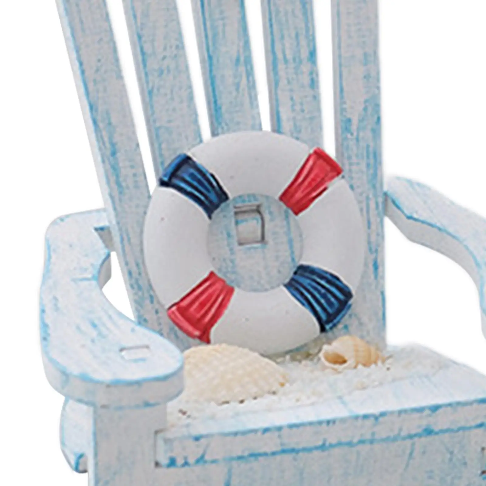 2Pcs Nautical Ornament Mini Chair and Chest Craft Decorative Miniature Decoration for Nursery Tables Shelves Playhouse Vanity image 5