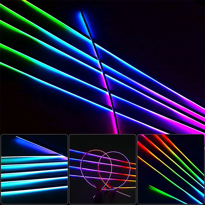 18 In 1 Car Acrylic Strips Ambient Light 64 Color 110cm 90cm 75cm 35cm 20cm Full Colors RGB Car Interior Bluetooth App Control