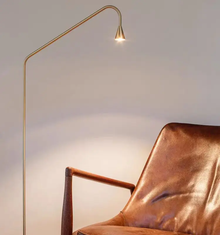 Nordic Minimalist Bedroom Bedside Reading Light Austere Wall Lamp Gold Long Arm Sconce Spotlight Aisle Office Decor Ambient Lamp