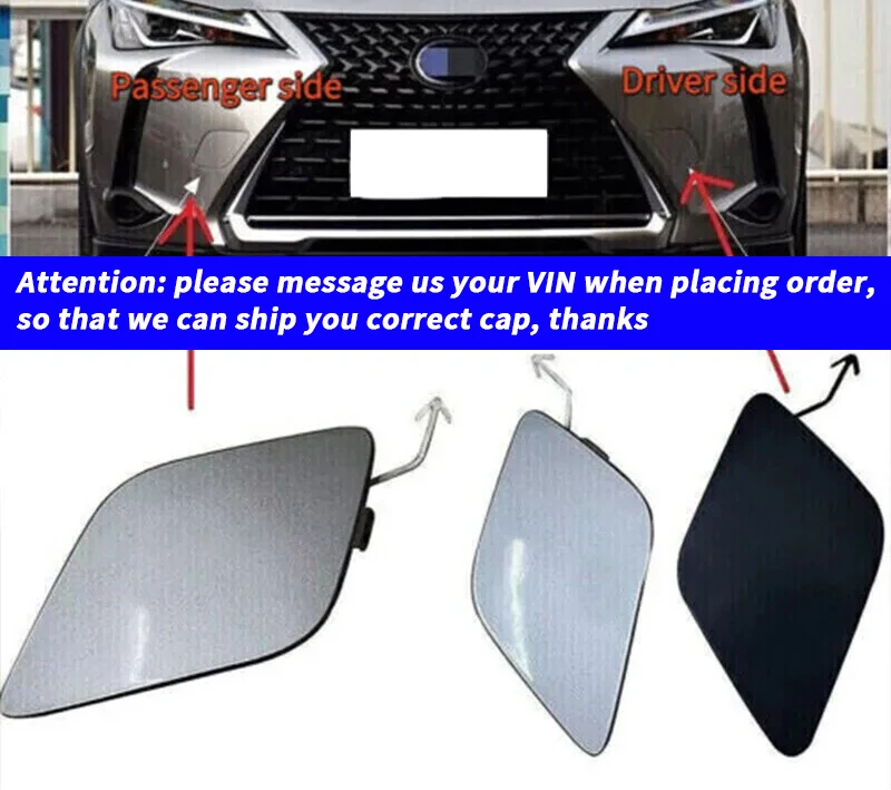 

PAINTED Front Bumper Tow Hook Cover Cap For Lexus UX300 UX200 UX250h 2018-2023