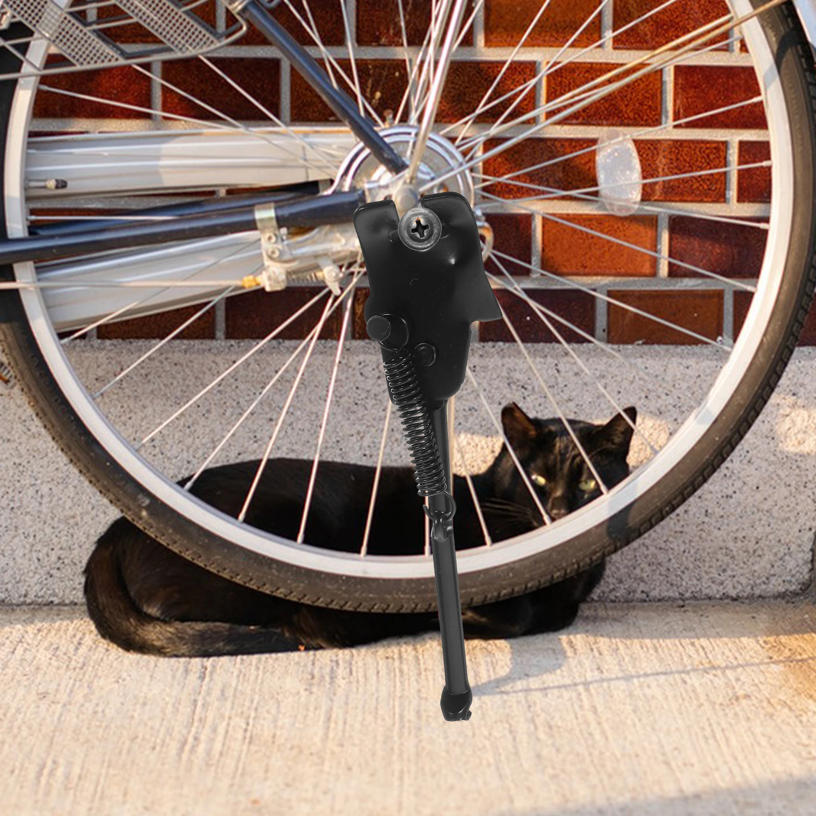 

U-shaped Base Support Non-slip Bike Kick Stand Kickstand for Electric Bicycle Rear Side