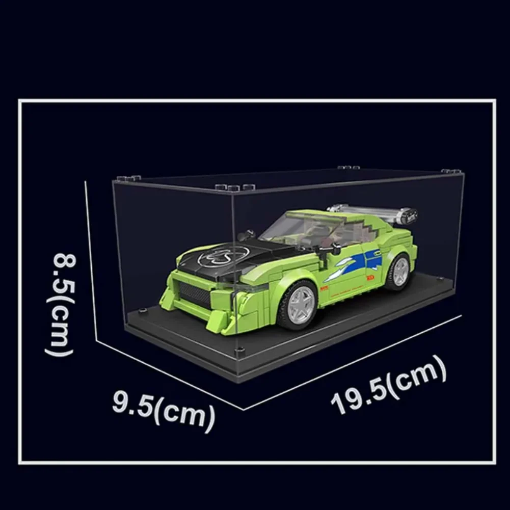 Molde rei 27033 carro esportivo modelo de carro de corrida roadster campeões brinquedos com vitrine de acrílico blocos de construção veículo presente crianças