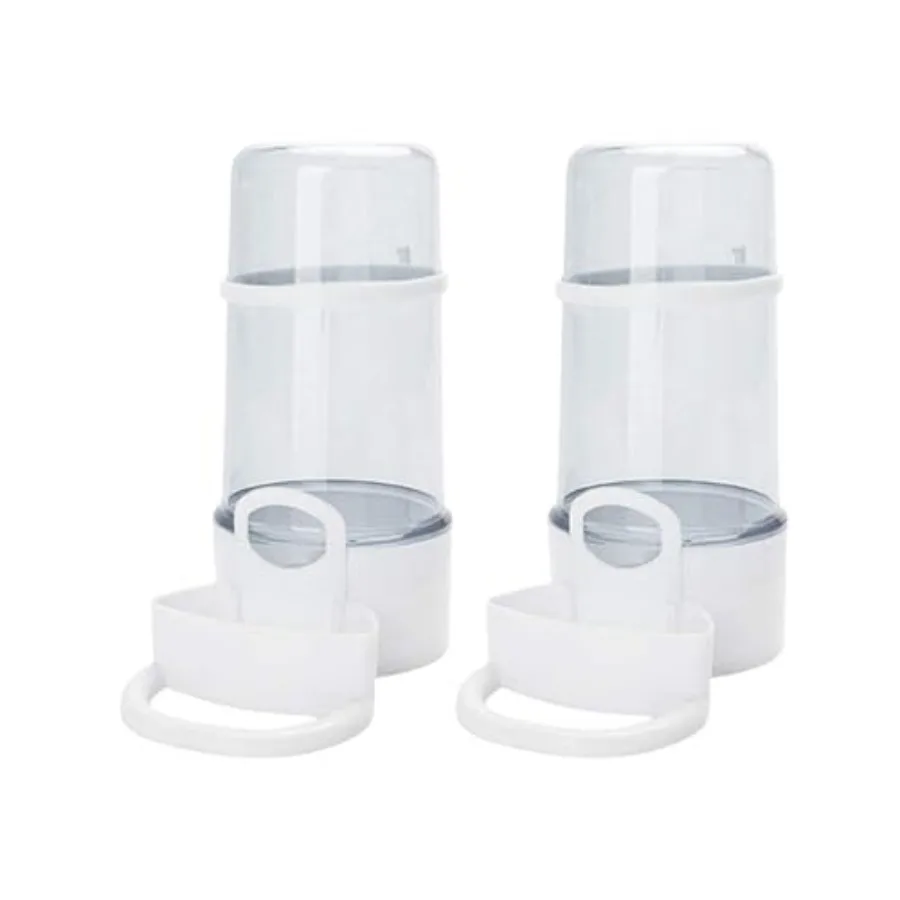 Automatic Bird Feeder and Water Dispenser, 2PCS Cage Accessories for Parrots, Budgie, Lovebirds, Parakeet, Cockatiel - Food See