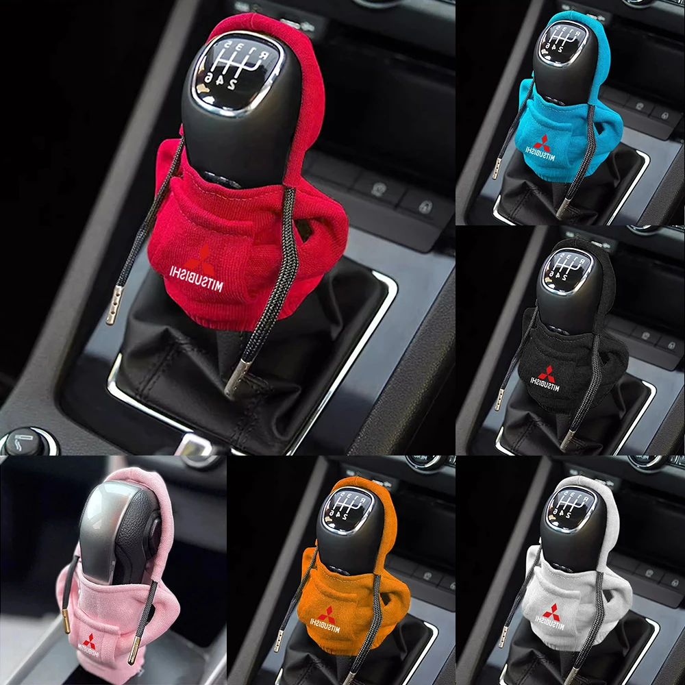 Car Shift Cover Fashion Hoodie Shift Decoration Manual Handle Shift Sweatshirt For Mitsubishi Ralliart Lancer EX Outlander 3