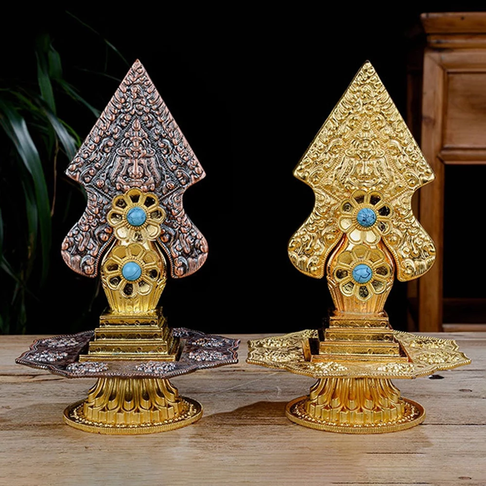 

Металлический цветок Дорма Гэро, украшение для домашнего Будды на стойке регистрации, восемь благоприятных масляных цветов, тибетские украшения для домашнего декора