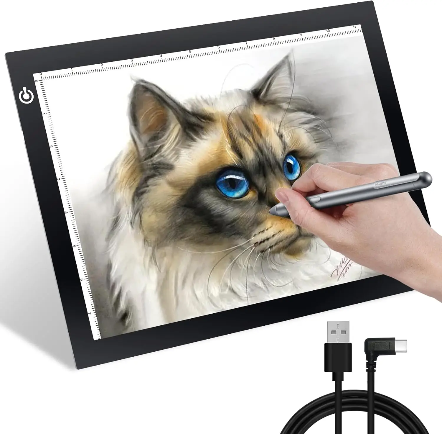 

Ультратонкая светодиодная световая панель 9x12 дюймов, с USB-питанием, регулируемая по яркости, для рисования, алмазной мозаики, трафаретирования и анимации