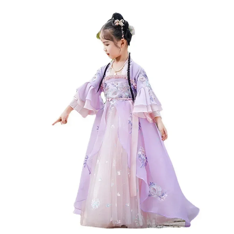 AOSHIYA Purple Kids Hanfu Dress Cosplay Chinese Girls Hanfu Fairy Dress Chinese Skirt Princess Ancient Perform Costume Vestido H