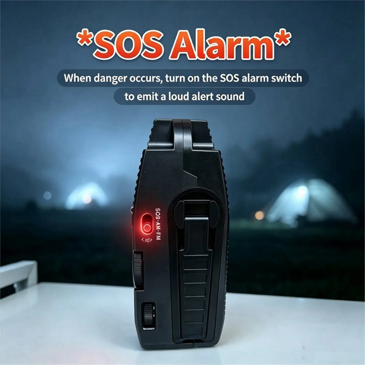 Multi-Power Emergency Radio AM/FM Loud SOS Hand-Cranked Solar-Powered Radio for Reliable Emergency Use