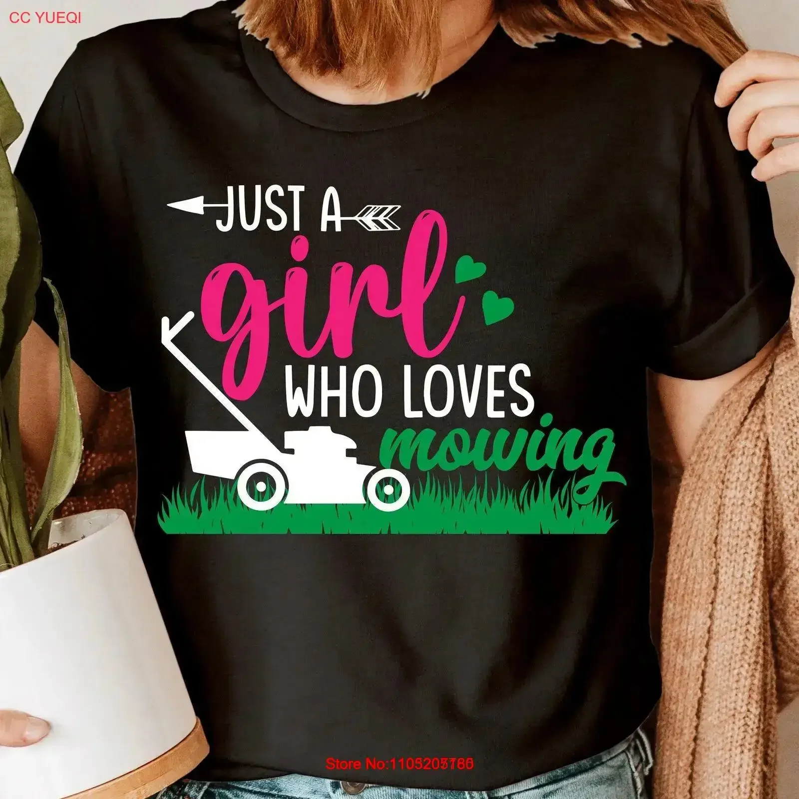 A Girl Loves Mowing Plant Lover T Shirt Gardening Gardener GDRN vintage Washed graphic Breathable fashion Stylish Casual