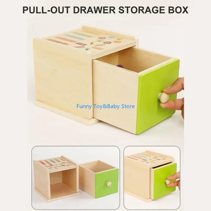 Scatola per monete in legno Giocattolo educativo per lo smistamento forme colore per lo sviluppo delle abilità motorie del