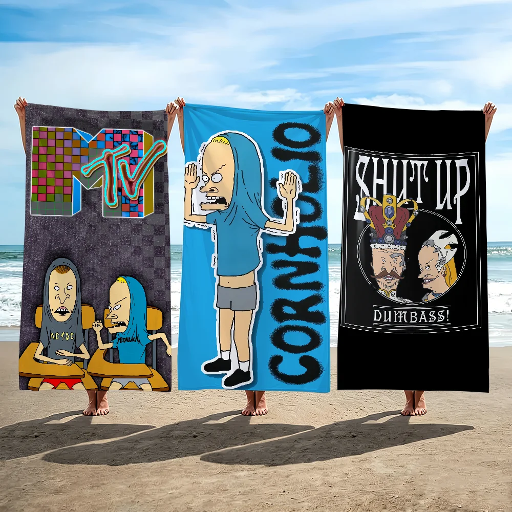 Cartoon Beavis and Butt-Head Towel Bleach Shower Bath Travel Lightweight Skin Friendly for Pool Camping Cruise Summer