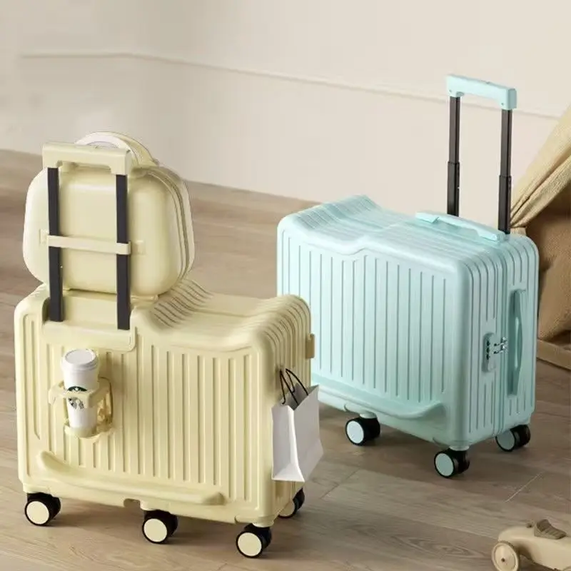 children's-large-capacity-password-lock-luggage-multi-function-pull-rod-travel-suitcase-durable-ride-on-fashionable-leisure