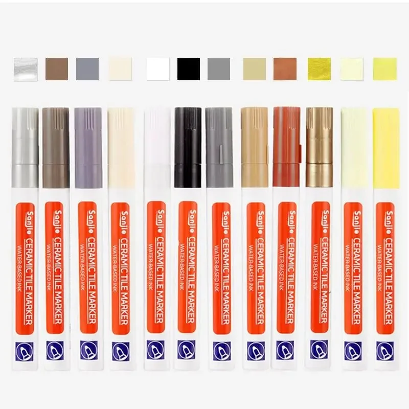 1/2pcs Ceramic Tile Pen Wall Grout Restorer Pen Repair Marker Grout Filler Pen For Restoring Tile Wall Floor Bathrooms Kitchen