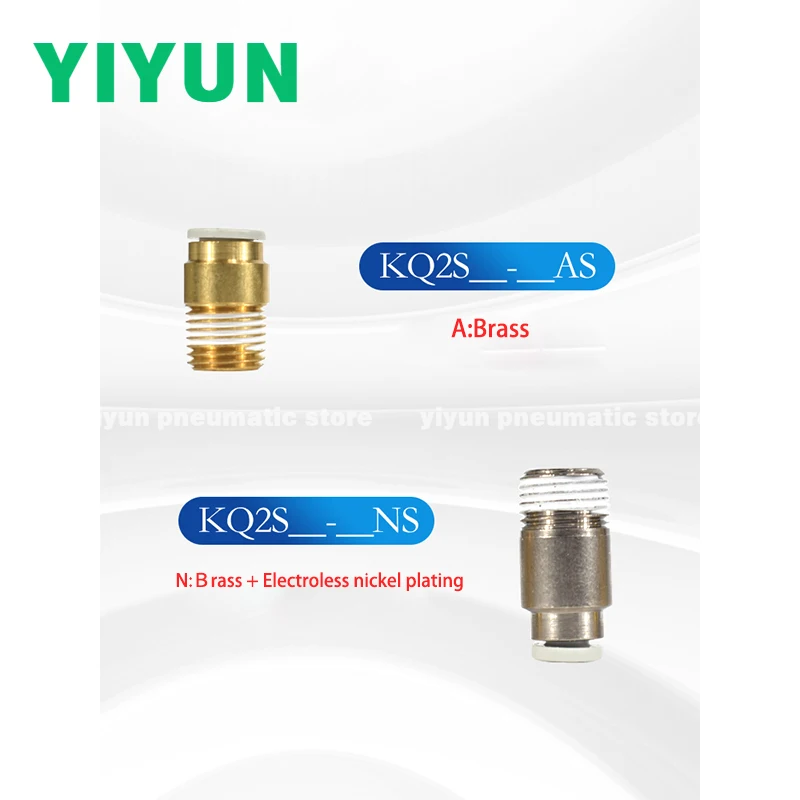 KQ2S04-M5A KQ2S04-01AS KQ2S06-02AS KQ2S08-03AS KQ2S10-04AS KQ2S12-04AS Pneumatic Connector Joint Fittings KQ2S KQ2 Series