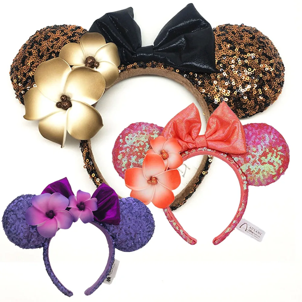 Opaska do włosów z uszami Myszki Miki i Minnie dla dziewczynek i dorosłych, księżniczka Jasmine, syrenka, opaska na festiwal, imprezę, podróż, akcesoria do włosów DIY