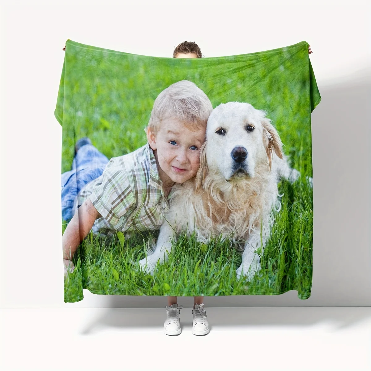 

Custom Blanket With Photo Text Personalized Blanket Custom Gift Blanket Soft For Pet Puppey Kitty Father Mother Birthday Wedding