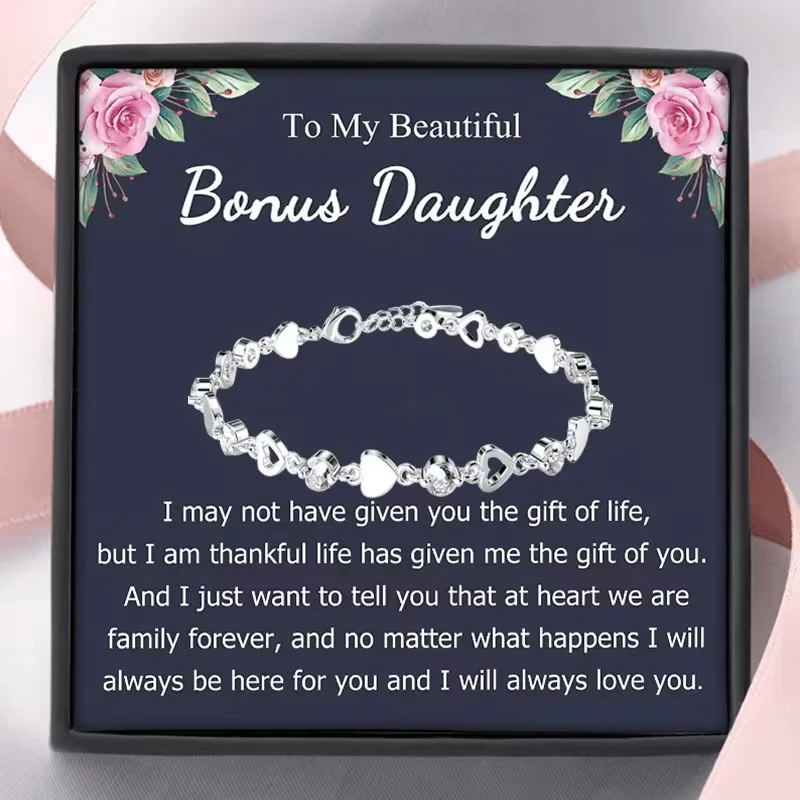 Birthday Gift for Bonus Daughter, Bonus Daughter Gift, Bracelet for Bonus Daughter, Bonus Daughter Gift for Christmas