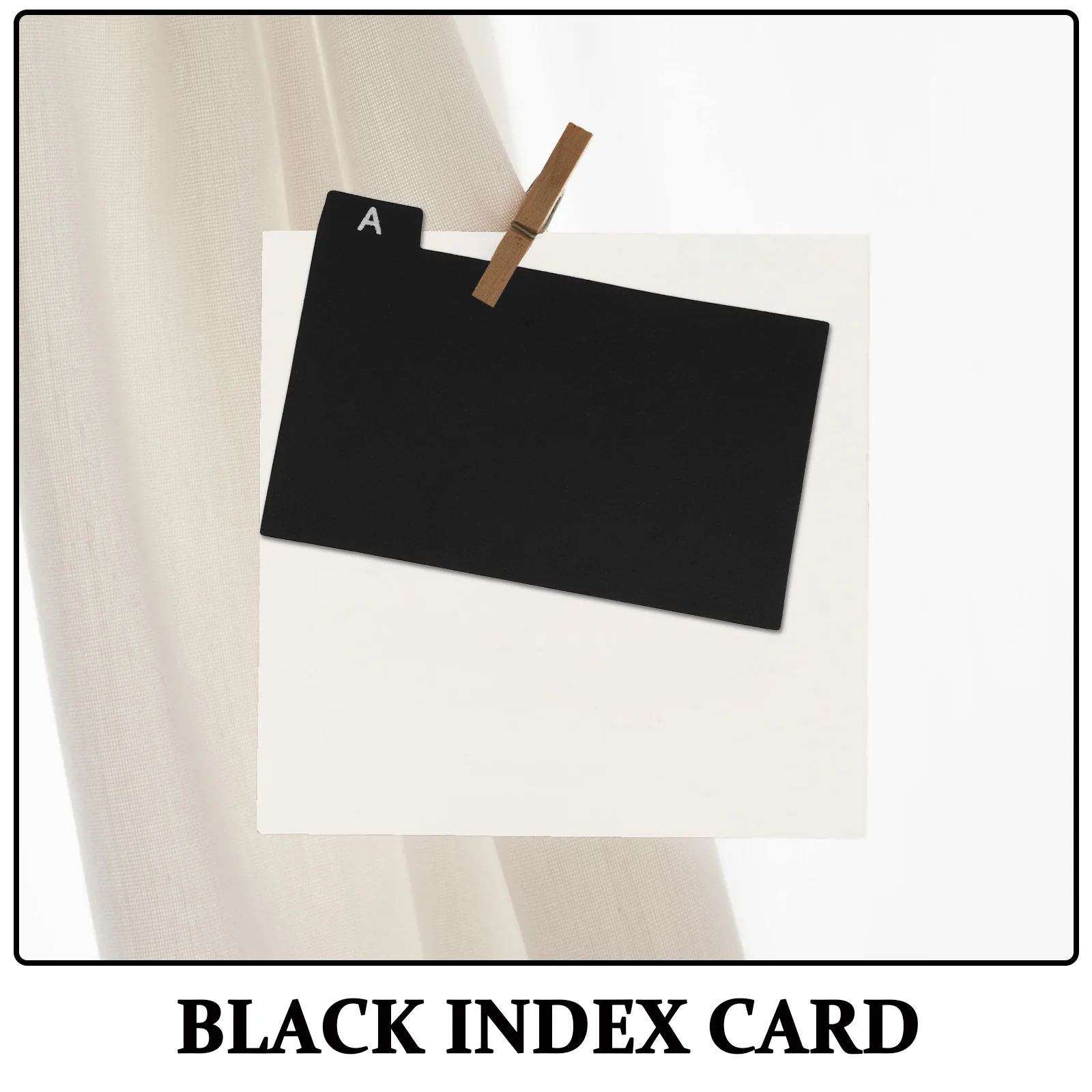 30pcs Index Card Dividers Plastic Black Tab Dividers For Document Organization Alphabet Label Separators Records Recipes Study