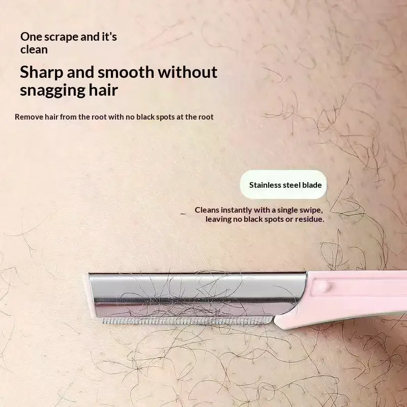 3 Pack Eyebrow Razors Sharp Safe Stainless Steel Blades Ergonomic Handle For Beginners Daily Beauty Makeup Trimming